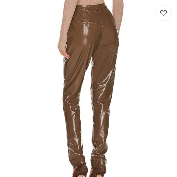 NWOT ALIX NYC Loring Pant in Acorn Faux Leather Size 10 - Picture 4 of 5